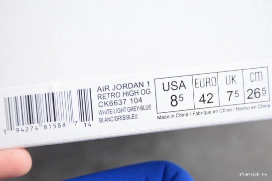 Retro Zoom High  CK6637-104 Air Jordan Blue CK6637-104 1 White Racer 0407